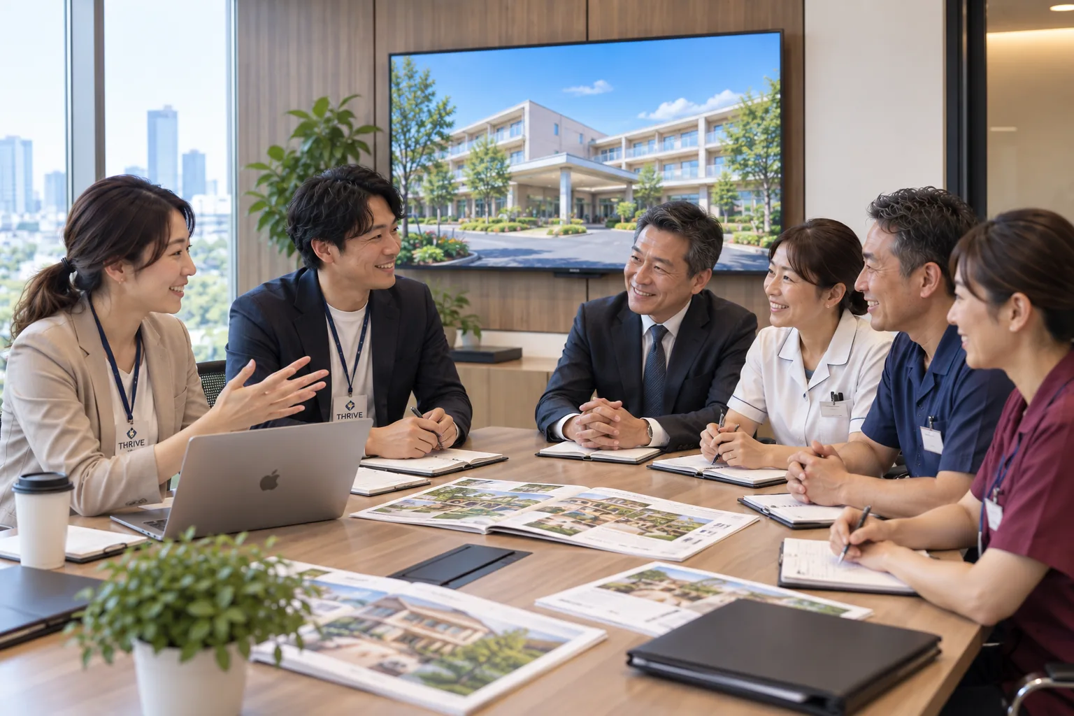 THRIVE導入企業との会議の様子